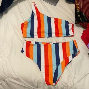 Striped bathing suit
